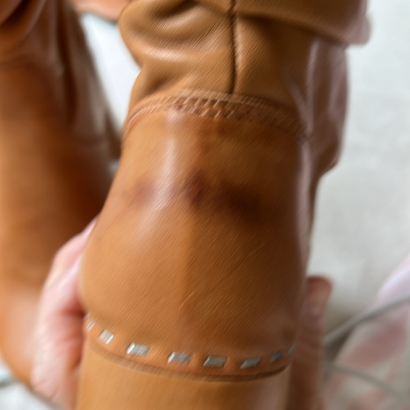 Swedish Hasbeens NWT Wrinkled Pull On Camel Boot Super Fun Great Style ❤️🌈 - Picture 10 of 14